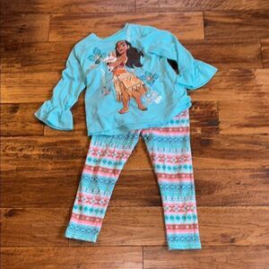 Disney Moana Toddler Set - Aqua and Multicolor